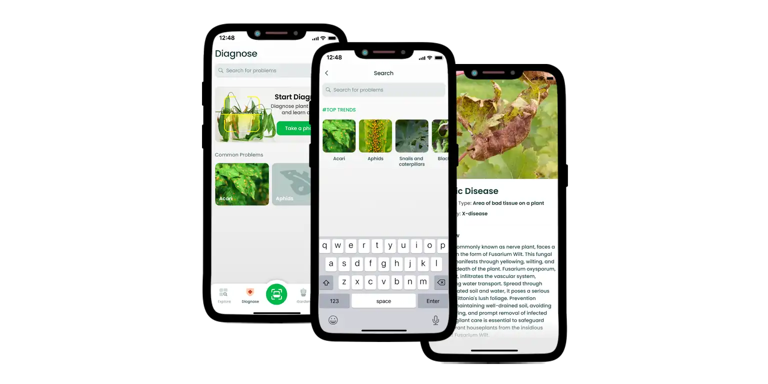 A screen from the Plant Finder app.